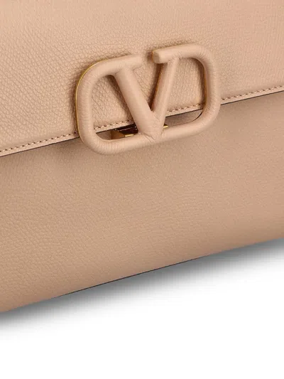Valentino Small Calf Leather Vsling Top-handle Bag In Pink