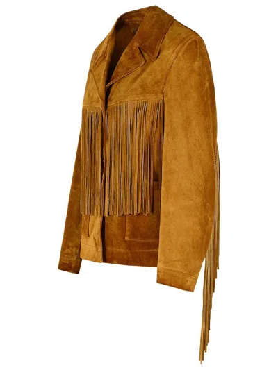 Golden Goose Women Olinda Fringed Jacket In Brown