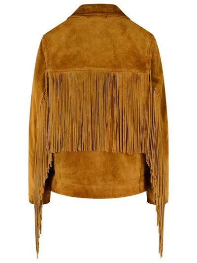 Golden Goose Women Olinda Fringed Jacket In Brown
