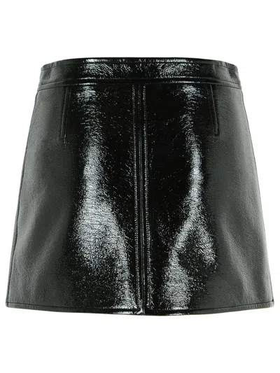 Courrèges 'reedition' Black Cotton Blend Miniskirt