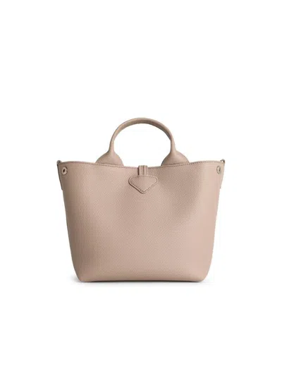 Longchamp Bag With 's Le Roseau' Handle In Clay Leather