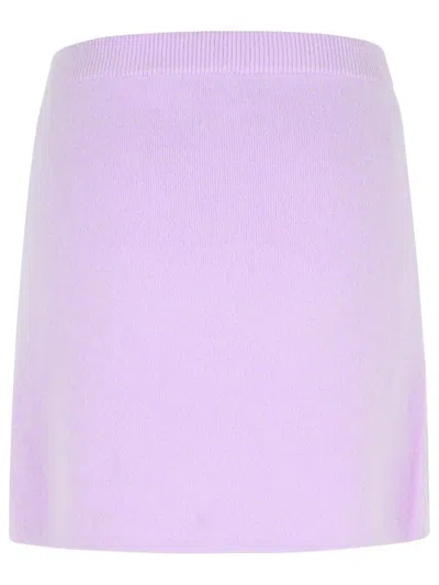 Self-portrait 'crystal' Skirt In Lilac Viscose Blend