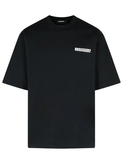 Dsquared2 Logo-print Cotton T-shirt In Black