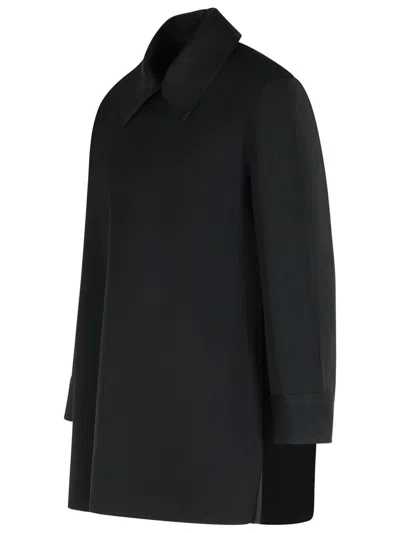 Jil Sander Wool Long Sleeve Top In Black