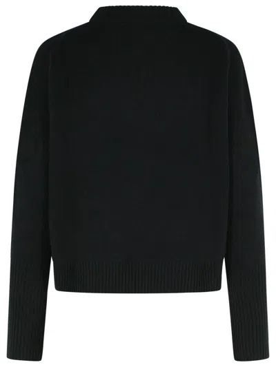Closed Black Wool Sweater In Black