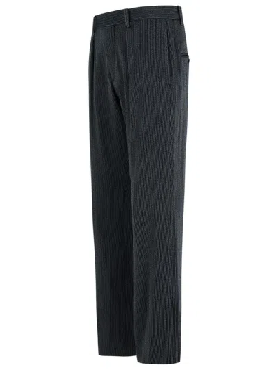 Isabel Marant 'henda' Black Virgin Wool Blend Pants In Black