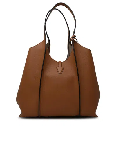 Tod's 'timeless' Brown Leather Shopping Bag