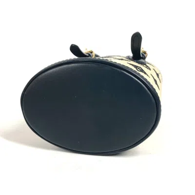 Pre-owned Louis Vuitton Beige Black Noir Cotton Leather Handbag Shoulder Bag ()