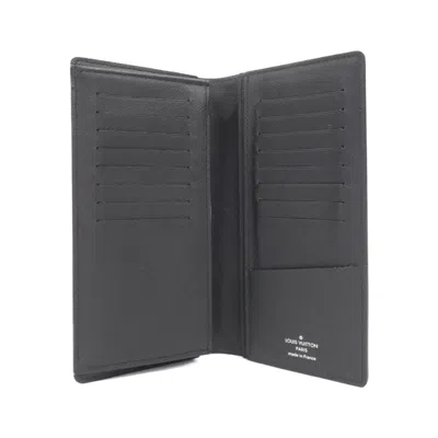 Pre-owned Louis Vuitton Black Coated Canvas Long Wallet (bi-fold) ()