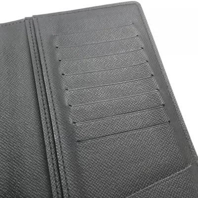 Pre-owned Louis Vuitton Black Coated Canvas Long Wallet (bi-fold) ()