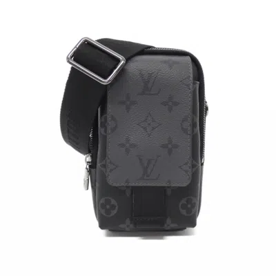 Pre-owned Louis Vuitton Black Coated Canvas Pouch Shoulder Bag ()