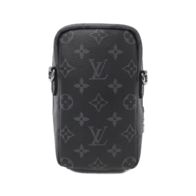 Pre-owned Louis Vuitton Black Coated Canvas Pouch Shoulder Bag ()