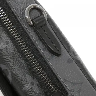 Pre-owned Louis Vuitton Black Coated Canvas Pouch Shoulder Bag ()
