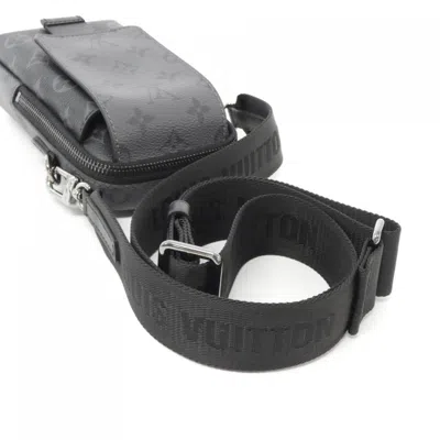 Pre-owned Louis Vuitton Black Coated Canvas Pouch Shoulder Bag ()
