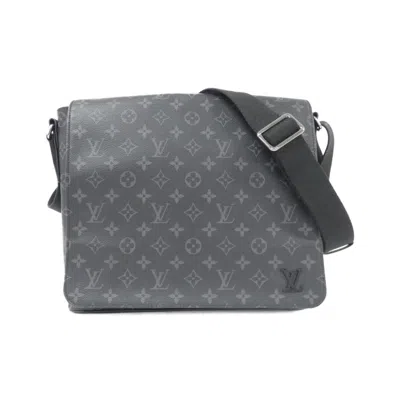 Pre-owned Louis Vuitton Black Coated Canvas Shoulder Bag ()