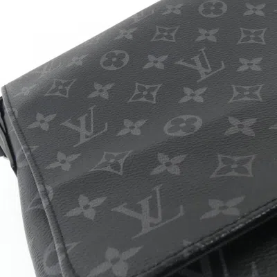 Pre-owned Louis Vuitton Black Coated Canvas Shoulder Bag ()