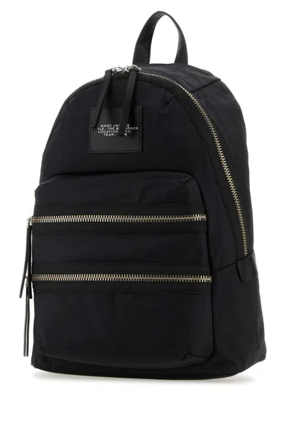 Marc Jacobs Women Black Nylon The Biker Medium Backpack In Black