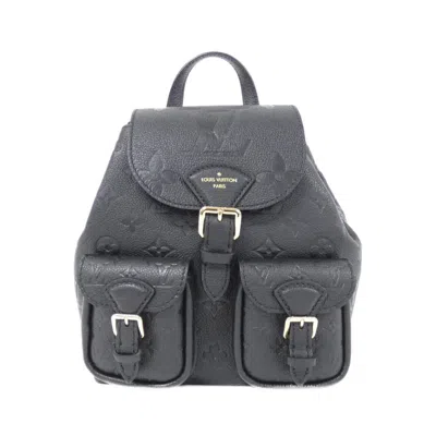 Pre-owned Louis Vuitton Black Leather Backpack ()