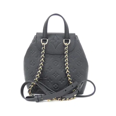 Pre-owned Louis Vuitton Black Leather Backpack ()