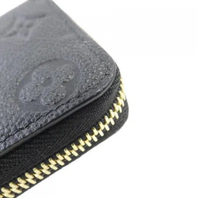 Pre-owned Louis Vuitton Black Leather Long Wallet (bi-fold) ()