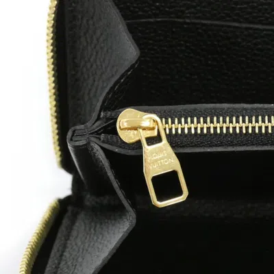 Pre-owned Louis Vuitton Black Leather Long Wallet (bi-fold) ()
