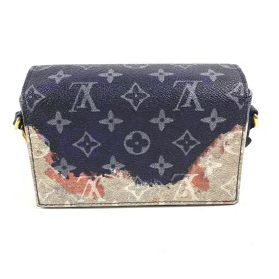 Pre-owned Louis Vuitton Blue Navy Monogram Canvas Pochette Shoulder Bag ()