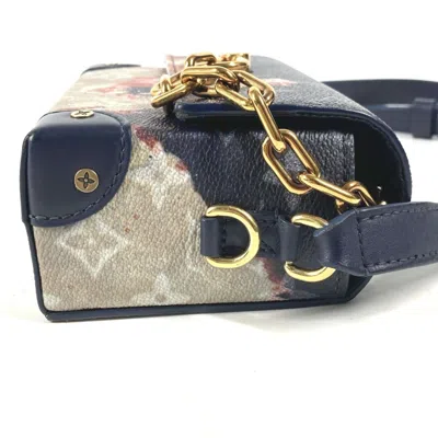 Pre-owned Louis Vuitton Blue Navy Monogram Canvas Pochette Shoulder Bag ()