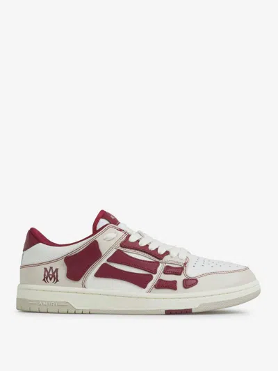 Amiri Varsity Skel Top Low Sneakers Deep Red