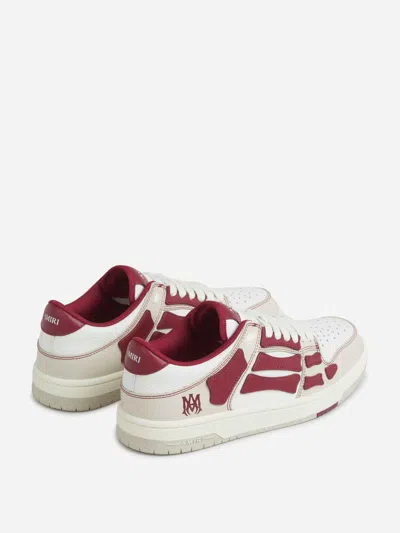 Amiri Varsity Skel Top Low Sneakers Deep Red