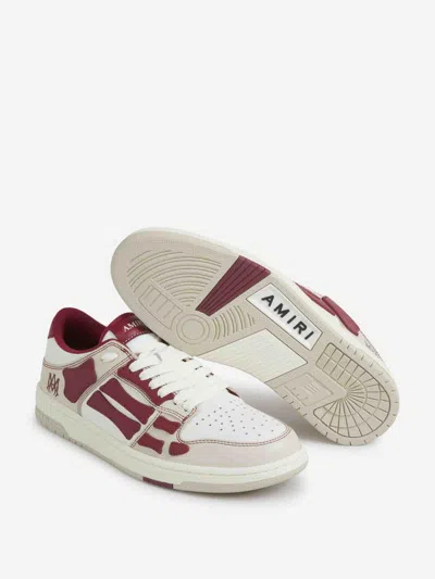 Amiri Varsity Skel Top Low Sneakers Deep Red