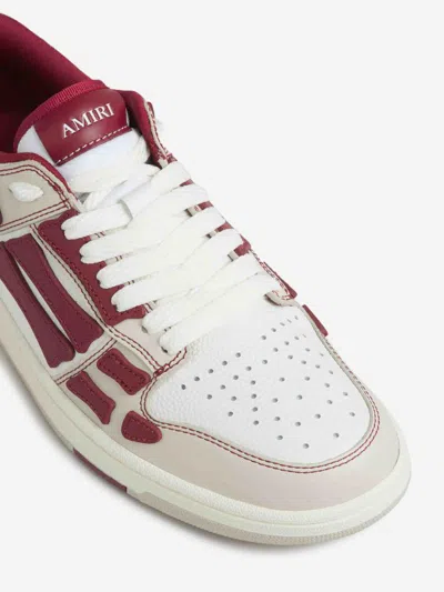 Amiri Varsity Skel Top Low Sneakers Deep Red