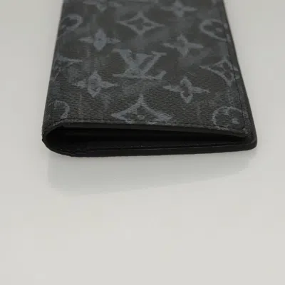 Pre-owned Louis Vuitton Brazza Black Canvas Wallet  ()