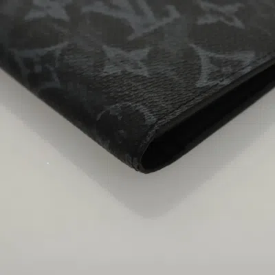 Pre-owned Louis Vuitton Brazza Black Canvas Wallet  ()
