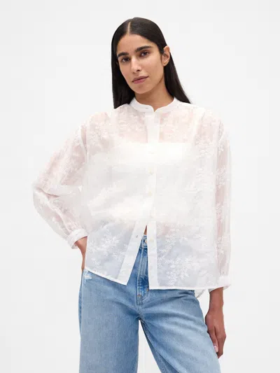 Gap Sheer Voile Floral Shirt