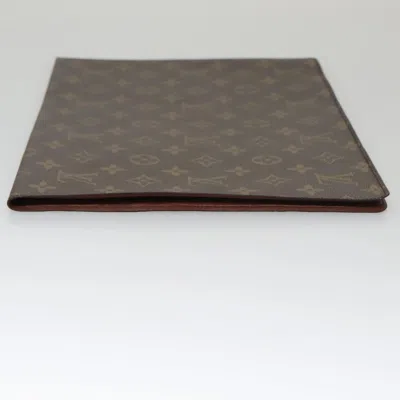 Pre-owned Louis Vuitton Document Case Brown Canvas Clutch Bag ()