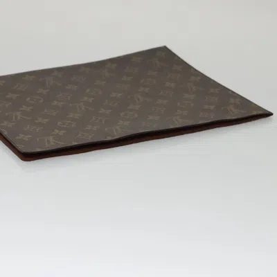 Pre-owned Louis Vuitton Document Case Brown Canvas Clutch Bag ()