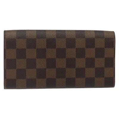 Pre-owned Louis Vuitton Emilie Brown Canvas Wallet  ()