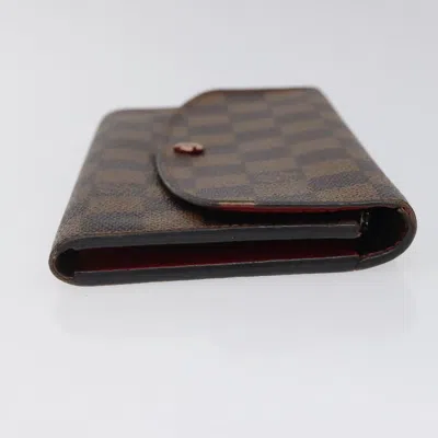 Pre-owned Louis Vuitton Emilie Brown Canvas Wallet  ()