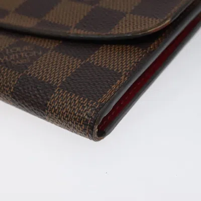 Pre-owned Louis Vuitton Emilie Brown Canvas Wallet  ()