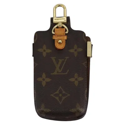 Pre-owned Louis Vuitton Etui Téléphone Brown Canvas Wallet  ()