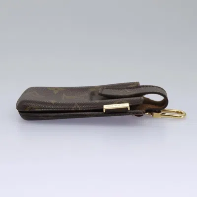 Pre-owned Louis Vuitton Etui Téléphone Brown Canvas Wallet  ()