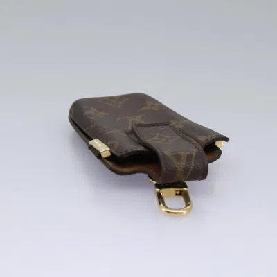 Pre-owned Louis Vuitton Etui Téléphone Brown Canvas Wallet  ()