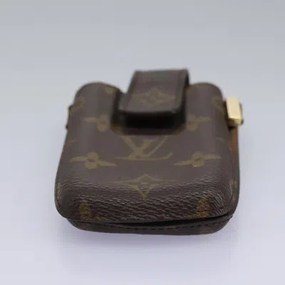 Pre-owned Louis Vuitton Etui Téléphone Brown Canvas Wallet  ()