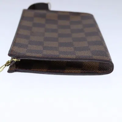 Pre-owned Louis Vuitton Marais Brown Canvas Clutch Bag ()
