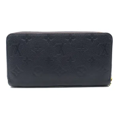 Pre-owned Louis Vuitton Marine Rouge Navy Monogram Empreinte Long Wallet (bi-fold) ()