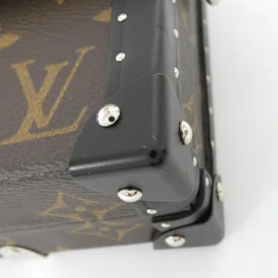 Pre-owned Louis Vuitton Marron Coated Canvas Chain/shoulder Wallet ()