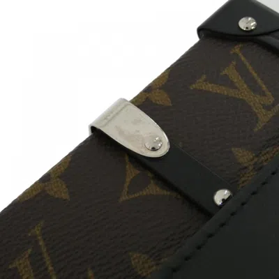 Pre-owned Louis Vuitton Marron Coated Canvas Chain/shoulder Wallet ()