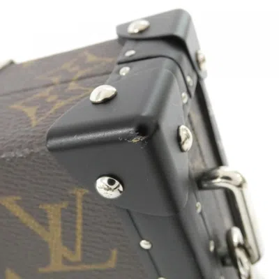 Pre-owned Louis Vuitton Marron Coated Canvas Chain/shoulder Wallet ()