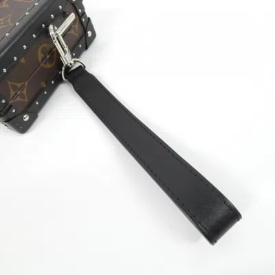 Pre-owned Louis Vuitton Marron Coated Canvas Chain/shoulder Wallet ()