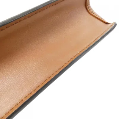 Pre-owned Louis Vuitton Marron Coated Canvas Chain/shoulder Wallet ()